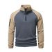 Wende-Fleecepullover für Herren – Winter-Thermo-Sweatshirt mit Reißverschluss am Hals, weiches doppelseitiges Polarfleece, lässige Streetwear (Königsblau_voghion.com