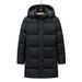Men's Clothing Winter Long Hooded Puffer Jacket With Graphene Lining, Loose Fit, Plus Size, Warm Quilted Coat For Casual Wear, Black/Army Green/Red_voghion.com