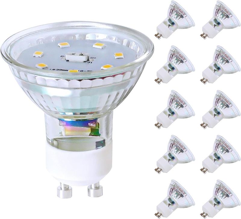 10ER GU10 LED NeutralWeiß 5W Leuchtmittel Lampe Ersetzt 50W Glühbirne 4000K Energiesparlampe Abstrahlwinkel 110° Nicht Dimmbar Reflektor Birne Spot_voghion.com