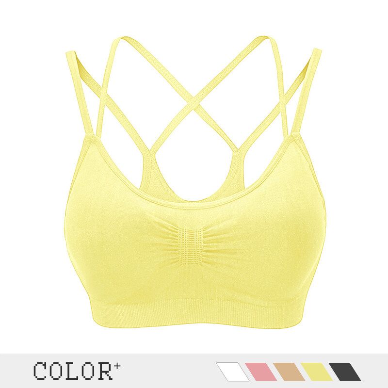 SUPERFLOWER Sömlös sport-bh damremmar Cross Plus Size Yogaväst Snabbtorkande Push Up Löpunderkläder Gym_voghion.com