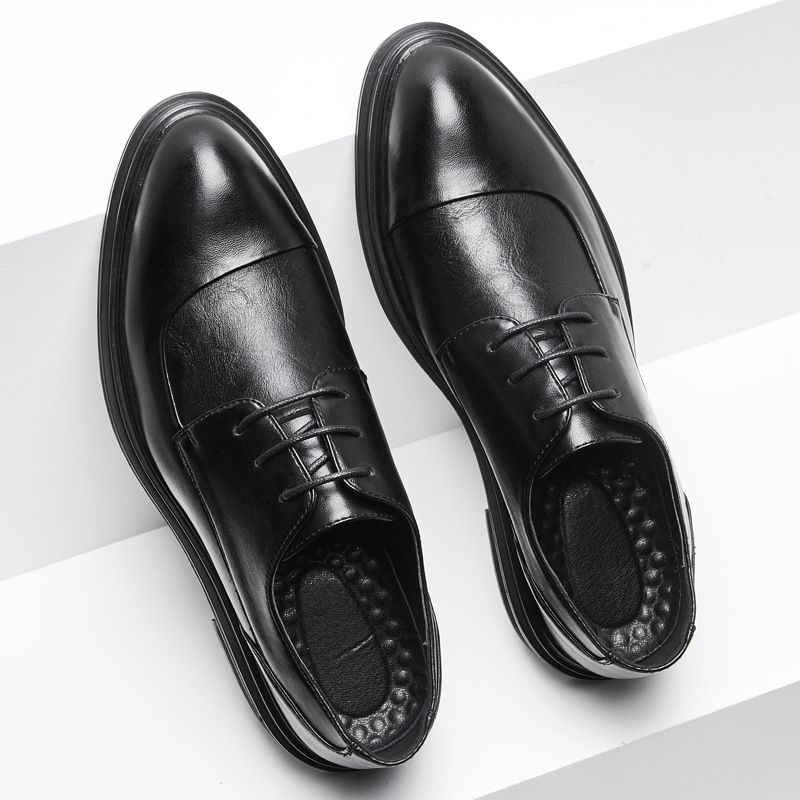 2020 Novos Sapatos Masculinos de Bico Fino Coreano Moda Vestido Negócios Sapatos Casuais Sapatos Masculinos de Casamento Atacado 3092-F_voghion.com