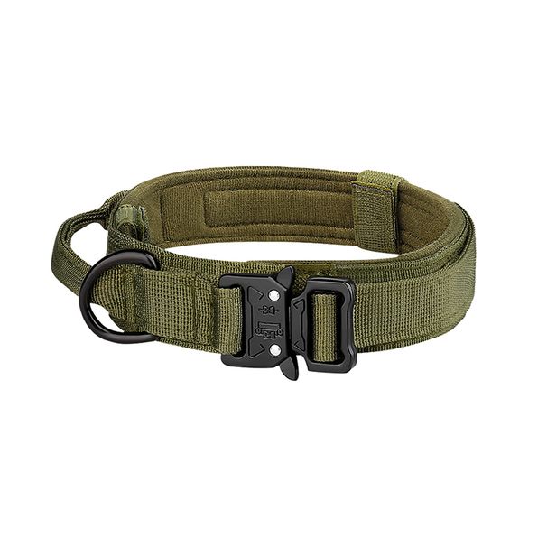 Collier tactique d'extérieur pour chien avec boucle en métal et nylon respirant, collier de dressage pour chien de taille moyenne et grande_voghion.com