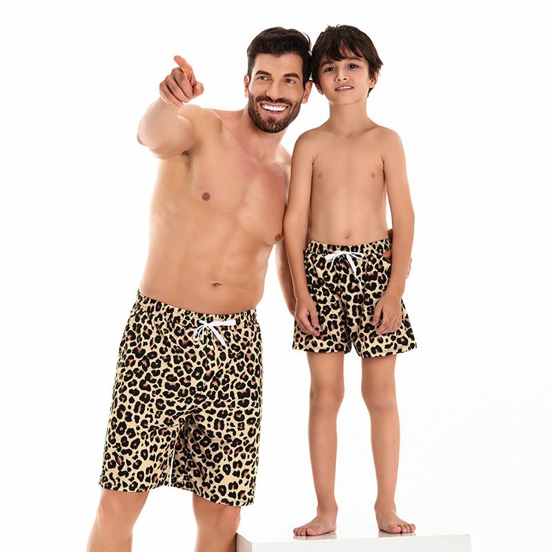 Mamm a Kanner Europäesch an amerikanesch Eltere-Kand Schwämm Famill droen nei Mamm an Duechter Bikini Papp a Jong Strandhosen elastesch Taille Schwammkleed_voghion.com