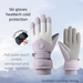 Guantes de esquí para hombre y mujer, resistentes al viento, con forro polar, cálidos, impermeables, para pantalla táctil y ciclismo al aire libre_voghion.com