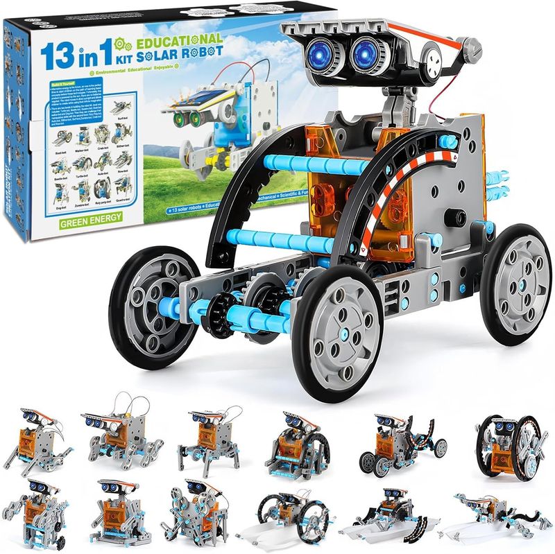 DIY assembled toys self assembling solar  13 in 1 intelligent robot_voghion.com
