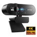Webcam 2K con messa a fuoco automatica, testa girevole a 360° e supporto per treppiede - Per videoconferenze, streaming live, insegnamento online_voghion.com