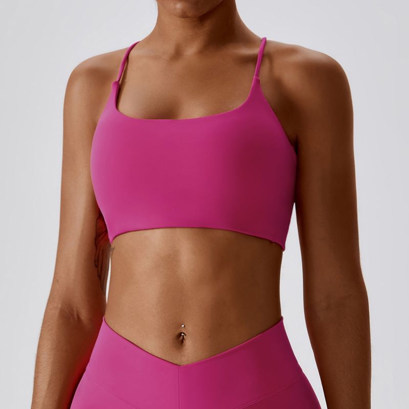 Sutien de yoga nud rezistent la șocuri pentru femei, pentru îmbrăcăminte exterioară, sutien sport pentru fitness, vestă de yoga frumoasă cu spate_voghion.com
