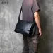 JLFGPJ Herren-Umhängetasche aus Leder mit Retro-Design, einfarbigem, horizontalem Oberteil aus Rindsleder, multifunktionaler Schultertasche für 10-Zoll-iPads_voghion.com