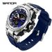 Digital Analog Dual Display Sport Watch With LED Backlight, Waterproof, Stopwatch, Alarm, Countdown For Outdoor, Business, Casual Business Watch_voghion.com