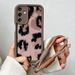Custodia a catena da polso per Samsung S24 FE S25 Plus Ultra A16 A06 A26 A36 A56 con stampa leopardata e cinturino con cordino per telefono_voghion.com