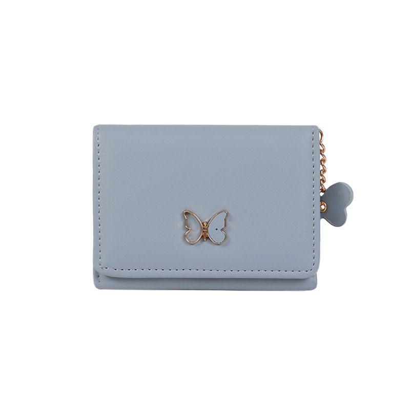Kleine Brieftasche Ins Damen Einfache Kurze Exquisite Schleife Damen Brieftasche Dreifach Gefaltete Student Geldbörse_voghion.com