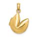 14K 3-D Opens Fortune Cookie Charm_voghion.com