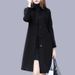 Women's woolen coat, medium-length, British style, spring and autumn new slim woolen coat, women's slim woolen suit_voghion.com