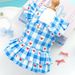 Prinzessin Stil Kleidung mit Leine Befestigung Geschirr Katze Kleid Teddy Haustier Corgi Hund liefert_voghion.com