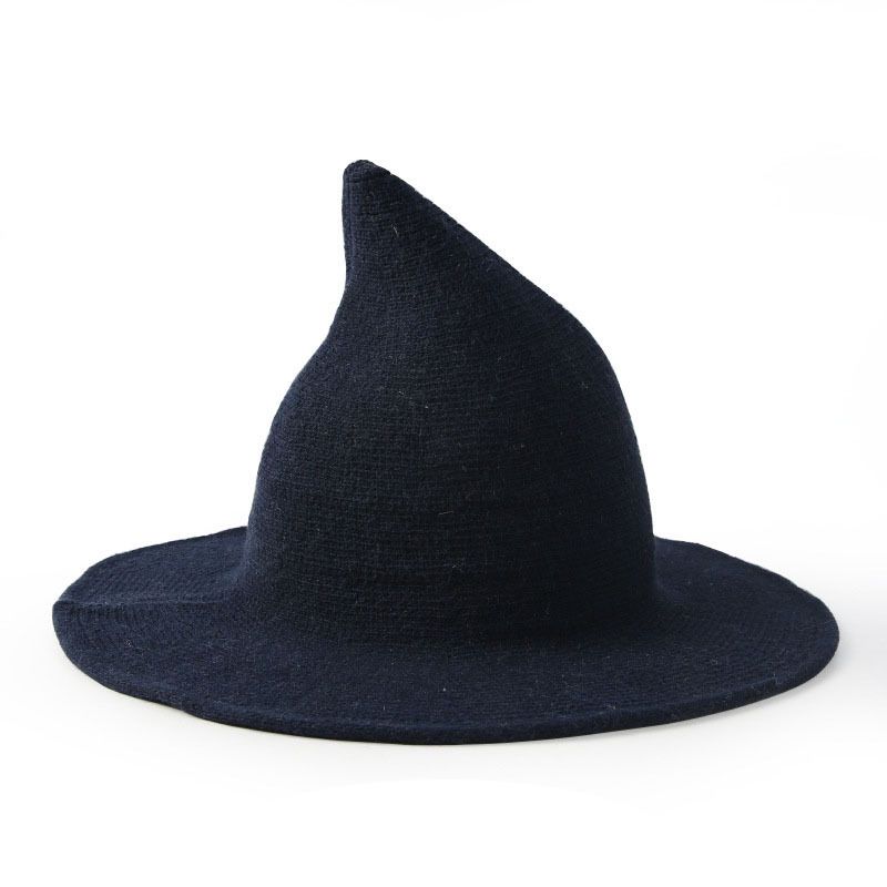 Unisex Halloween Hat Witch Hat Wool Wizard Hat_voghion.com