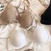 Abbigliamento da donna Francese nuovo stile sezione sottile biancheria intima di pizzo lucido fibbia anteriore bellissimo reggiseno push up posteriore grande petto piccolo set reggiseno sexy_voghion.com