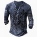 Unschlagbare Qualität 7-Knopf-Leisten-Serie Neues Langarmhemd für Herren Modetrend Pullover Button T-Shirt_voghion.com