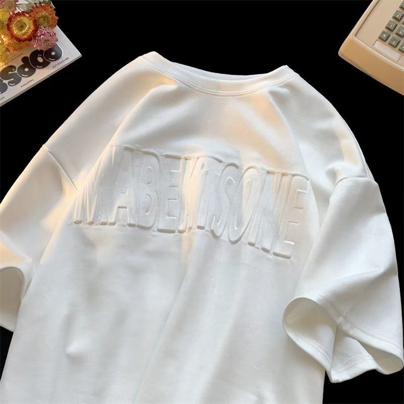 Îmbrăcăminte bărbătească, guler rotund, tricou nou pentru tineri, popular în modă de vară, trend de brand, stil urban, tricou bărbătesc cu mânecă în cinci puncte_voghion.com