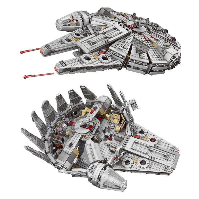 New Spaceship Bricks Stars Fighter Space For Millennium  Set Falcon Ship 75105 Model Building Blocks Kit Toys For Children_voghion.com