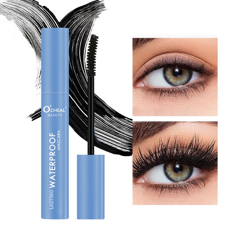 O'CHEAL Black Mascara - Waterproof Volumizing Curling Lengthening Smudge-Proof Eyelash Mascara_voghion.com