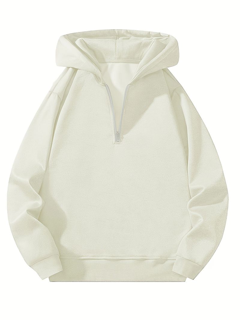 Herrenbekleidung Kapuzenpullover Herren Frühling und Herbst Übergröße Trendy Marke Einfarbig Einfache Dicke Jacke Tops_voghion.com