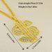 Hip Hop Fashion Dollar Sign Necklace With Zirconia Pendant, Christmas Party And Gift_voghion.com