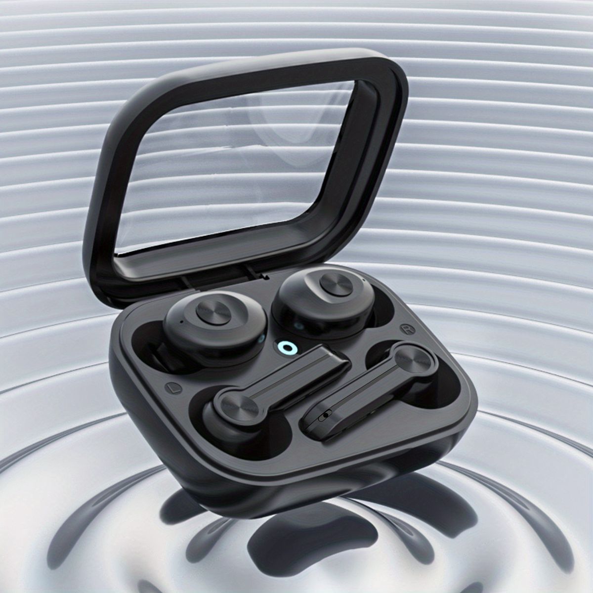 To sæt TWS True Wireless Earbuds, håndfri opkald, touch-knap, velegnet til smartphone Android IOS-system_voghion.com