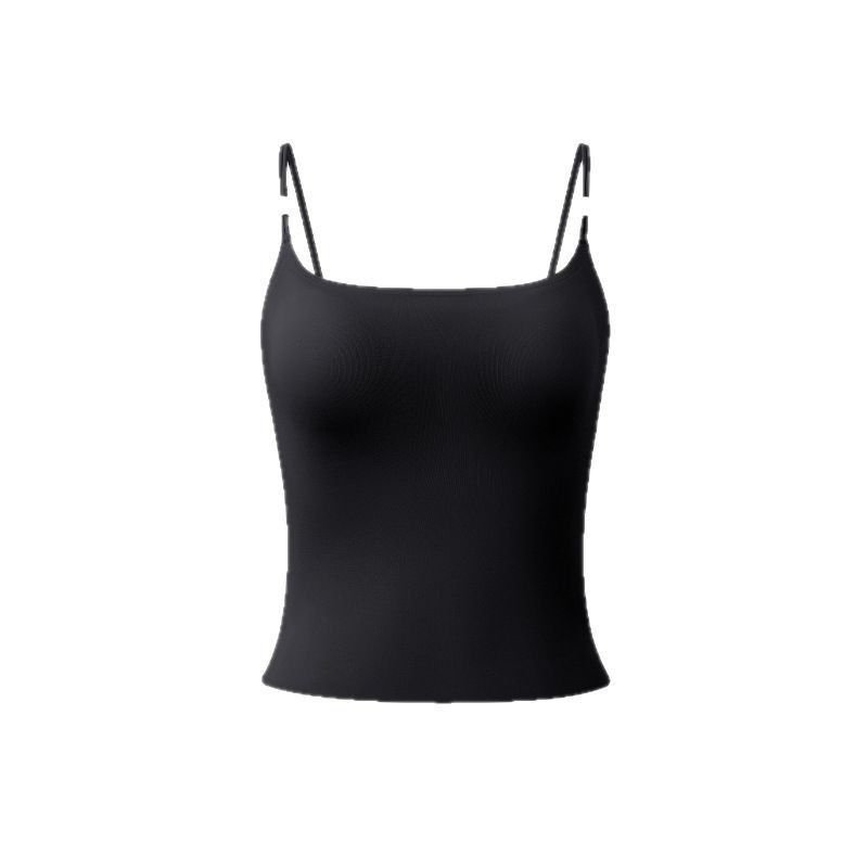 Women's Intimates Ice Silk Seamless Beautiful Back One Piece All Match Vest Gathered Without Cup Running Comfortable Free Suspender Underwear_voghion.com