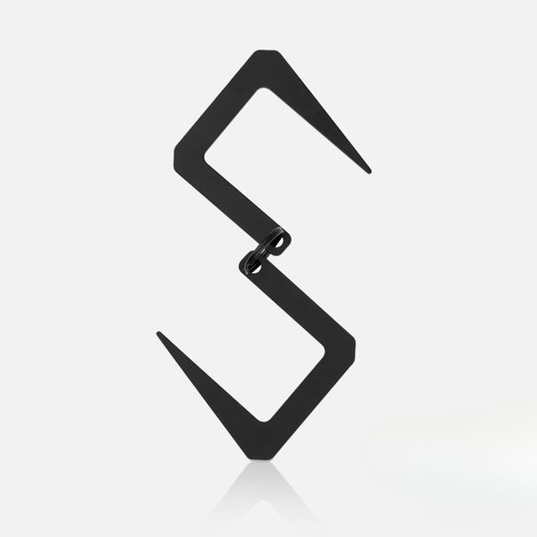 Moschettone a forma di S per esterni, da campeggio, semplice, in acciaio inossidabile, con fibbia di collegamento in metallo, organizer per riporre oggetti_voghion.com