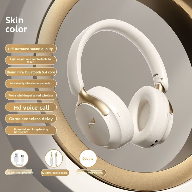 5.4 Wireless Bluetooth Headset Over-Ear Gaming Headphones With Deep Bass Noise Cancelling For Mobile Phones, Apple, And_voghion.com