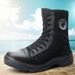 Hollow Mesh Surface Canvas Security Outdoor Ultra-Light High-Top Shoes_voghion.com