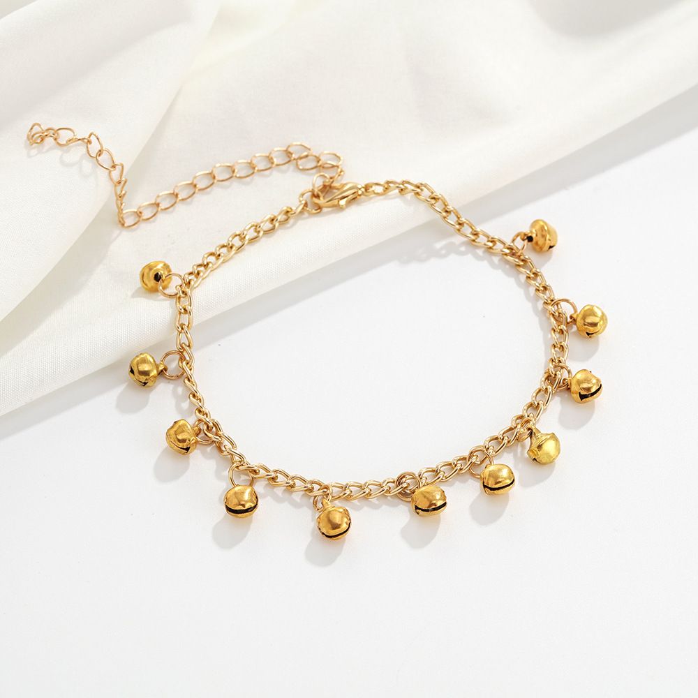 Schuhe personalisierte Mode Kette Bohemian Wave Tassel Bell Damen Knöchel_voghion.com