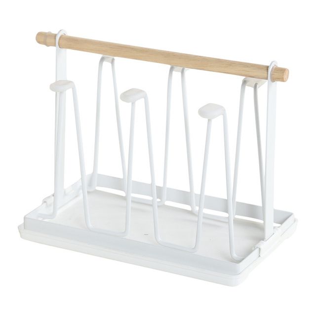 Abtropfbecherhalter Küchenutensilien mit Chassis-Ablage 6 Tassen Glastrocknergestell Metallglasständerhalter Lagerregal Hängend_voghion.com