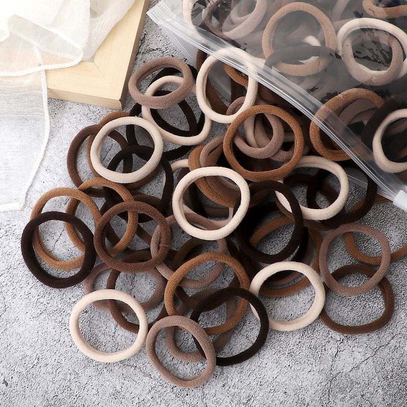 50pcs Handmade Woven Hair Elastics - Thick and Stretchy Rubber Bands for Ponytail Holder - Perfect for Girls, Women, and Ladies_voghion.com