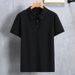 Herrenbekleidung Übergröße Sommer Kurzarm T-Shirt Herren Revers Business Poloshirt Lässiges dünnes T-Shirt Top Kleidung_voghion.com