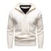 Herentrui met capuchon en imitatie-lagen, herfst/wintermode gebreide trui, casual en veelzijdige top met lange mouwen voor dagelijks gebruik_voghion.com