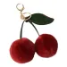 Fashion Fluffy Cherry Pendant Multi-color Pompom Keyring Fruit Cute Fur Ball Keychain Bag Hanging 251104_voghion.com