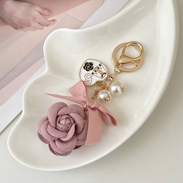 Japanische und koreanische Stoffrose, doppelseitig, große Blumenkugel, Taschenanhänger, Damenauto-Schlüsselanhänger, kreatives Geschenk_voghion.com