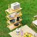 Opvouwbare tafel voor buiten, draagbaar, multifunctioneel, meerlaags organizer voor kamperen, speciaal serviesrek_voghion.com