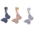 Collana popolare con mini farfalla intarsiata blu rosa viola zircone stile hip hop gioielli_voghion.com