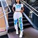 Women's Clothing Summer Casual Two Piece Suit For Women Heart Shaped Letter Print Short Sleeved Tops Sweatpants Two Piece Suit For Women_voghion.com
