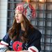 Primavera e autunno Sky Red Stripe Sciarpa a cinque stelle Edizione coreana da donna Fascia alla moda Baotou Moonlight Hat Three_voghion.com