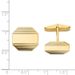 14k Men's Rectangular Octagon W/ Line Design Cuff Links_voghion.com