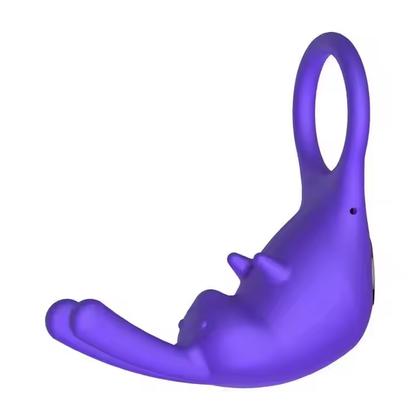 Vibrador masajeador de próstata 3 en 1, estimulador de clítoris, juguetes sexuales, anillo vibrador para el pene para parejas, para mayor placer_voghion.com