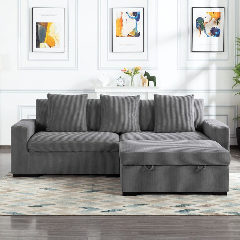 103.5' Modular Sectional Sofa With Ottoman_voghion.com