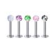 Lot de 5 piercings en acrylique pour dents intérieures et extérieures, en acier inoxydable, pour lèvres, oreilles, sourcils, nez, ongles_voghion.com