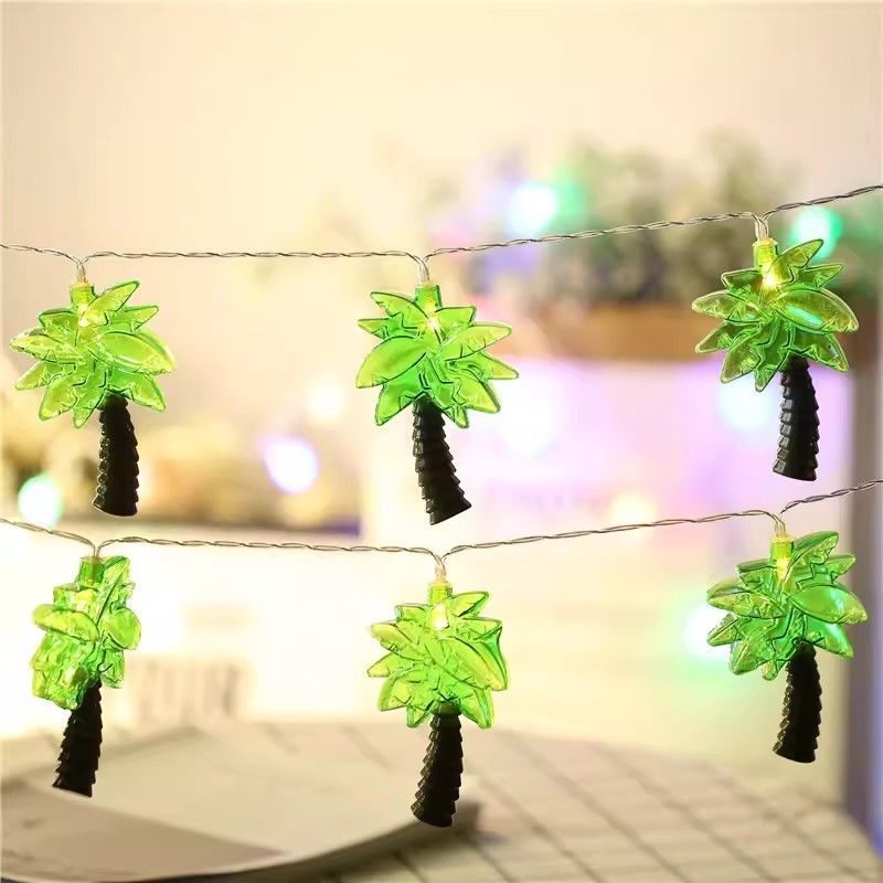LED Flamingo Işık Dizisi - Noel, Paskalya, Parti ve Ev Dekorasyonu İçin 10 Sıcak Beyaz Hindistan Cevizi Ağacı Işığı - Pil/USB ile Çalışır, IP43 Su Geçirmez_voghion.com