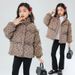 Girls' Winter Coat, Korean Style Casual Cotton Padded Jacket, Sweet And Fashionable Down Jacket For Middle And Large Children_voghion.com