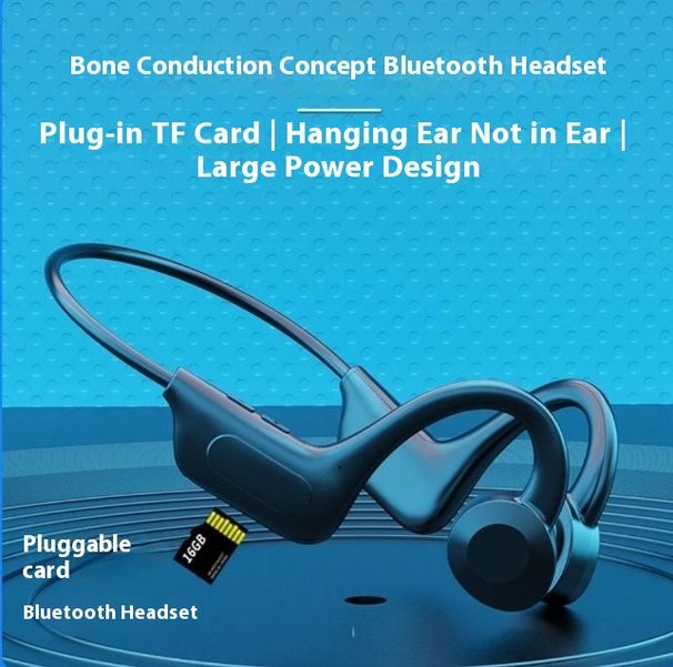 Hanging Huaqiangbei Earphones, Wireless Non Ear Bone Conduction Bluetooth Earphones 5.2_voghion.com