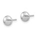 14k White Gold Polished Button Post Earrings_voghion.com